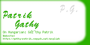 patrik gathy business card